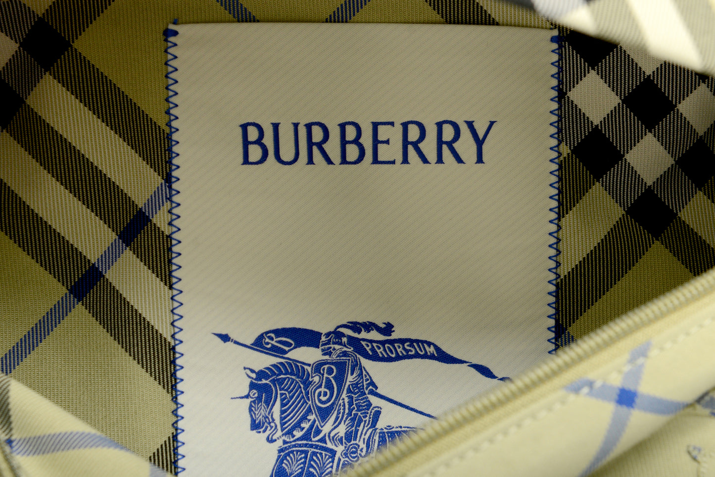 Burberry "Essential Belt Bag" Logo Embroidered Plaid Shoulder Fanny Belt Bag