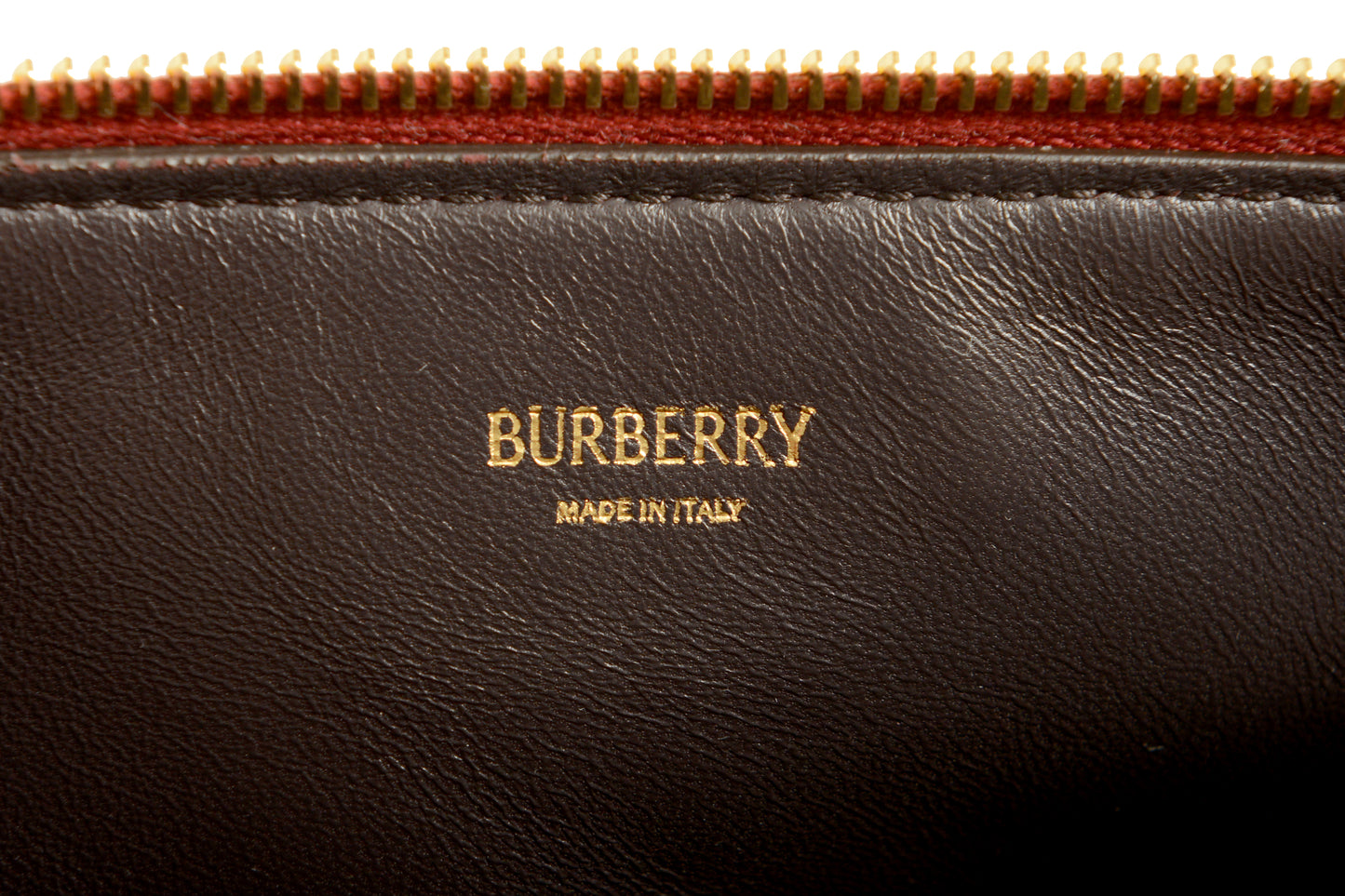 Burberry "Ls Knit Baguette" Leather Trimmed Scarlet Plaid Handbag Shoulder Bag