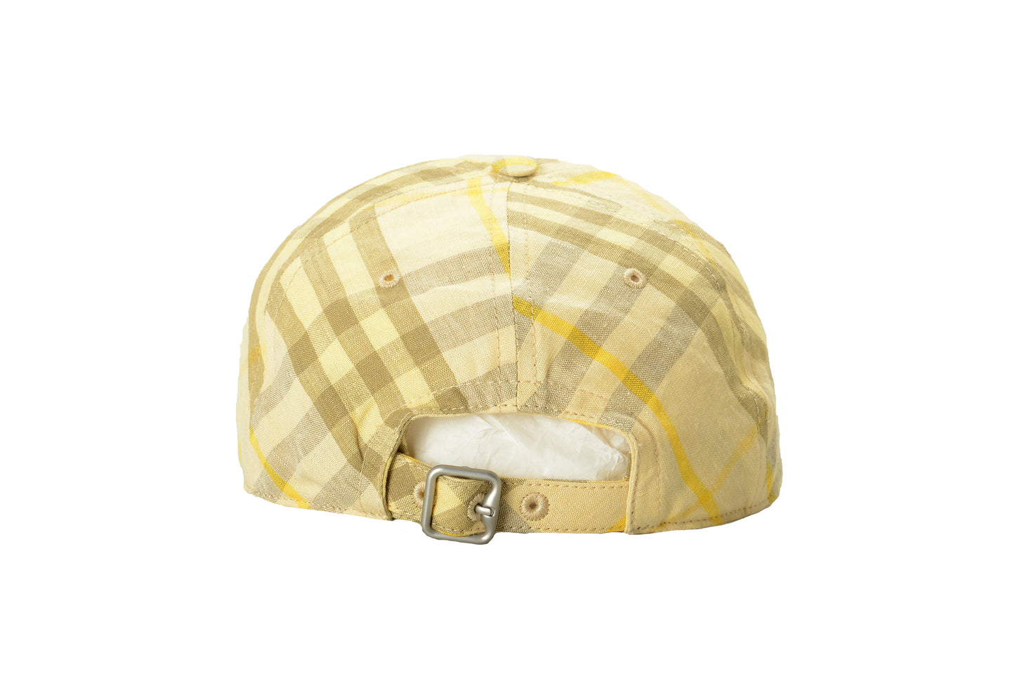 Burberry "Linen Check Baseball" Wheat IP Check Baseball Hat Size L