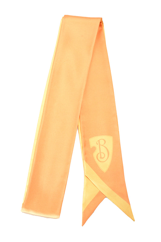 Burberry "SS B Shield Skinny Silk" Petal 100% Silk Neck Scarf