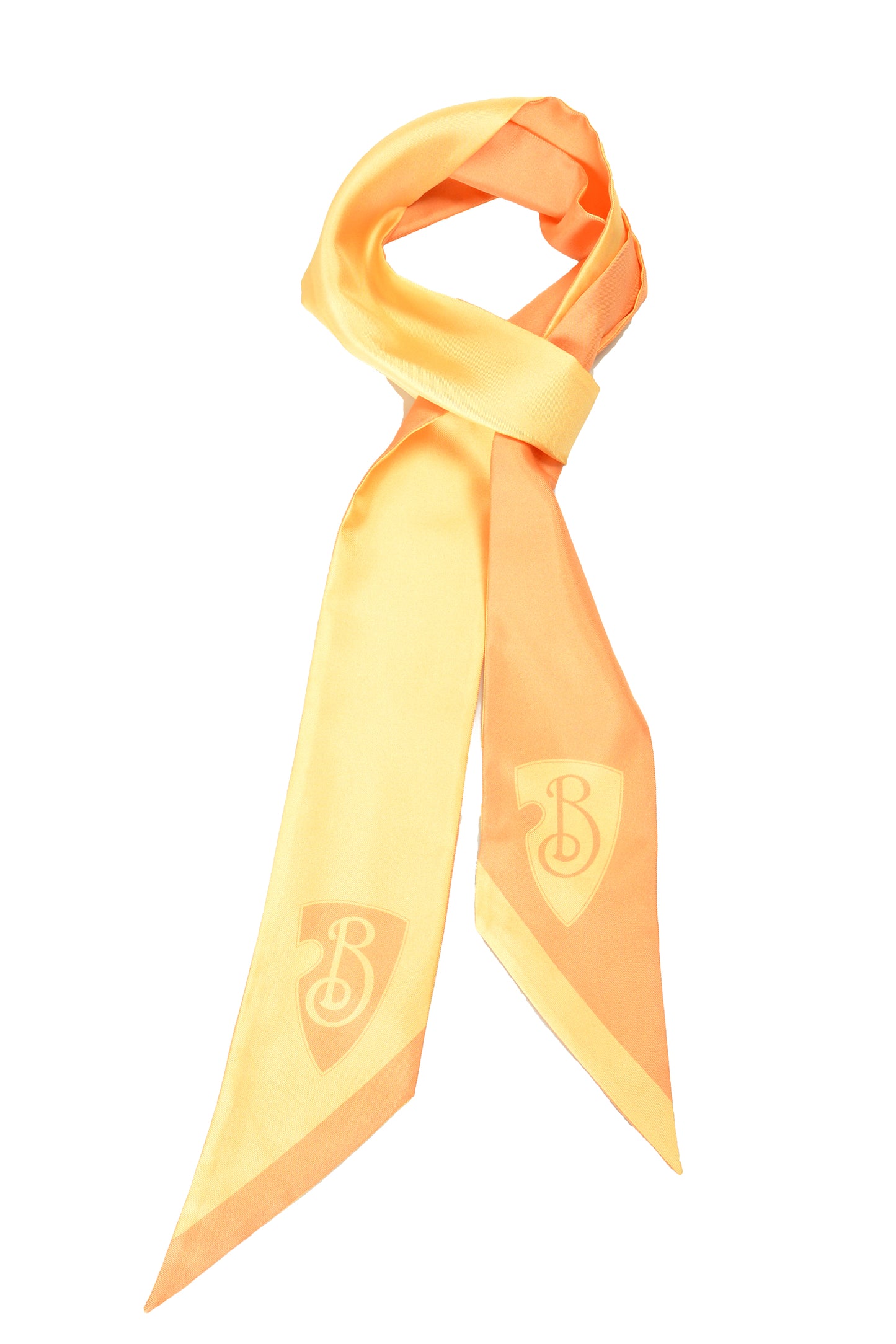Burberry "SS B Shield Skinny Silk" Petal 100% Silk Neck Scarf