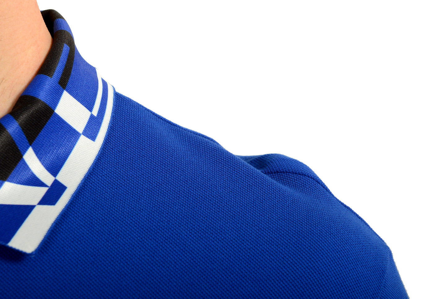 Versace Men's Royal Blue Logo Embroidery Short Sleeve Polo Shirt US M IT 50
