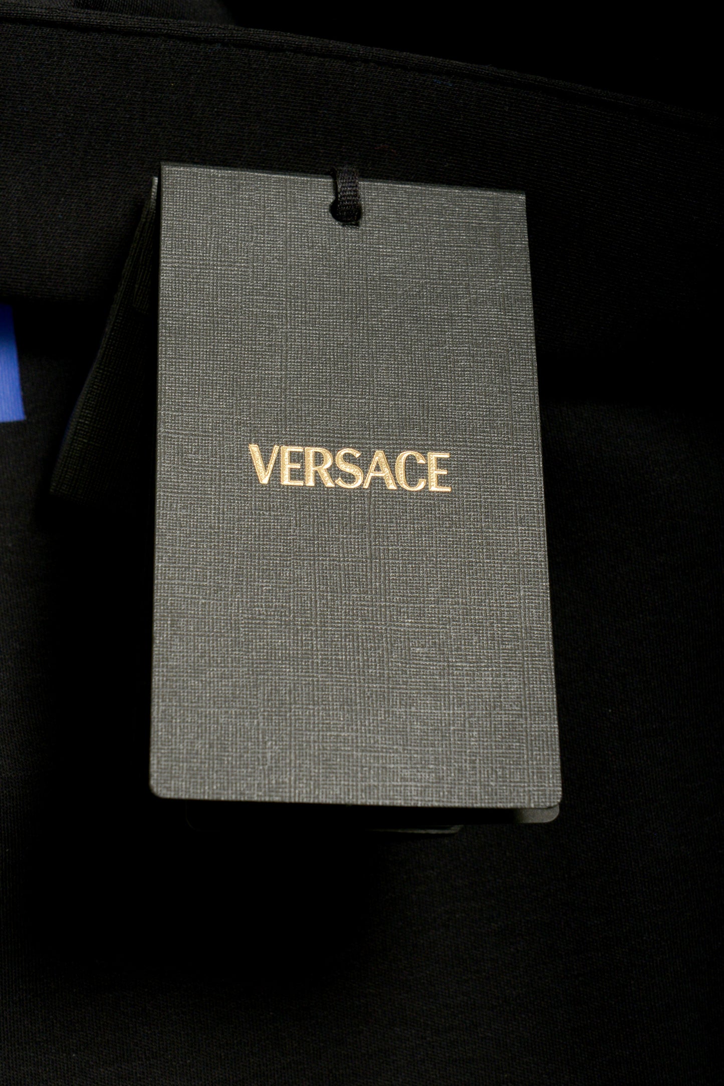 Versace Men's Black "Greca Print" Short Sleeve Polo Shirt US L IT 52