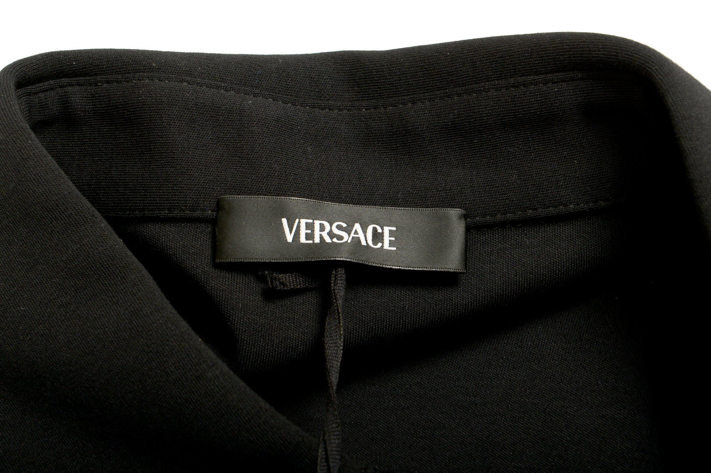 Versace Men's Black "Greca Print" Short Sleeve Polo Shirt US L IT 52