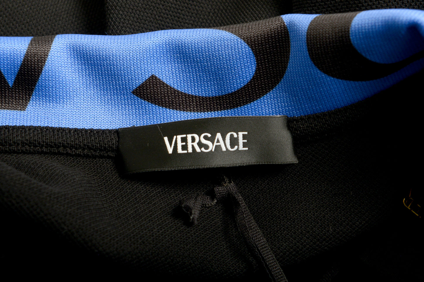 Versace Men's Black Logo Embroidery Short Sleeve Polo Shirt US 3XL IT 58