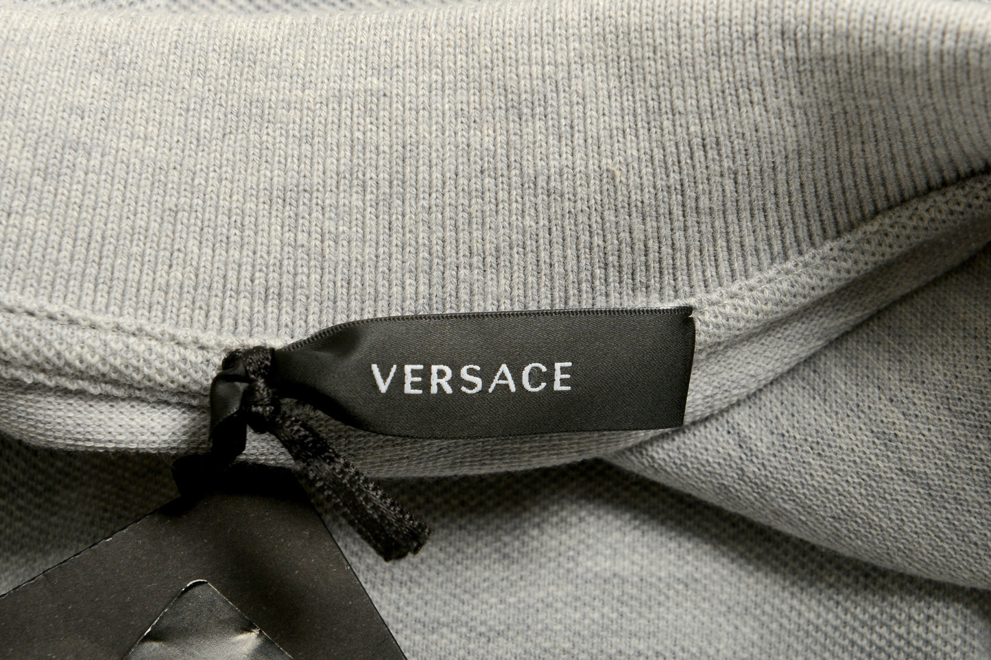 Versace Men's Gray Medusa Logo Embroidery Short Sleeve Polo Shirt US XL IT 54
