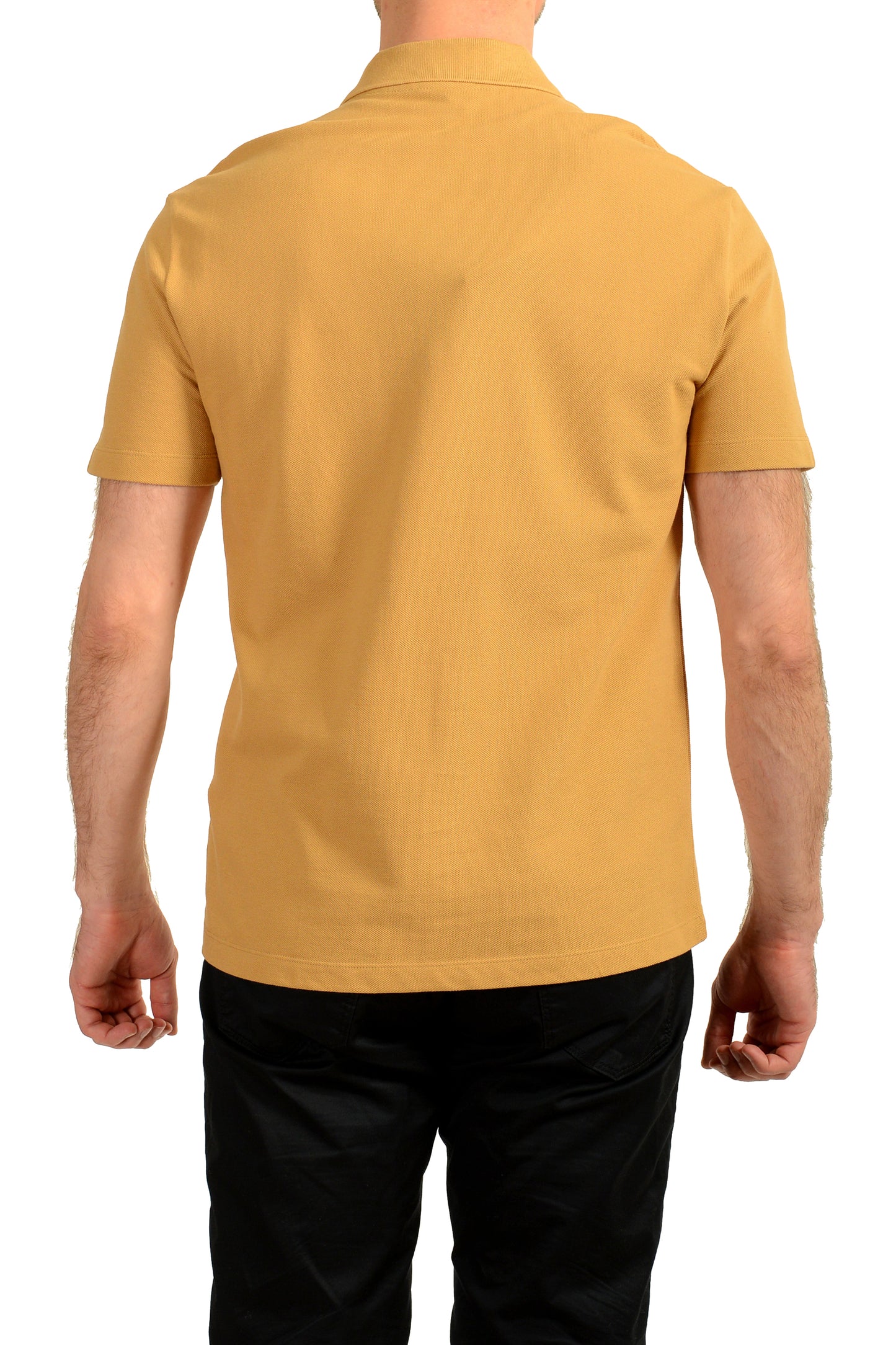 Versace Men's Beige Medusa Logo Embroidery Short Sleeve Polo Shirt US L IT 52
