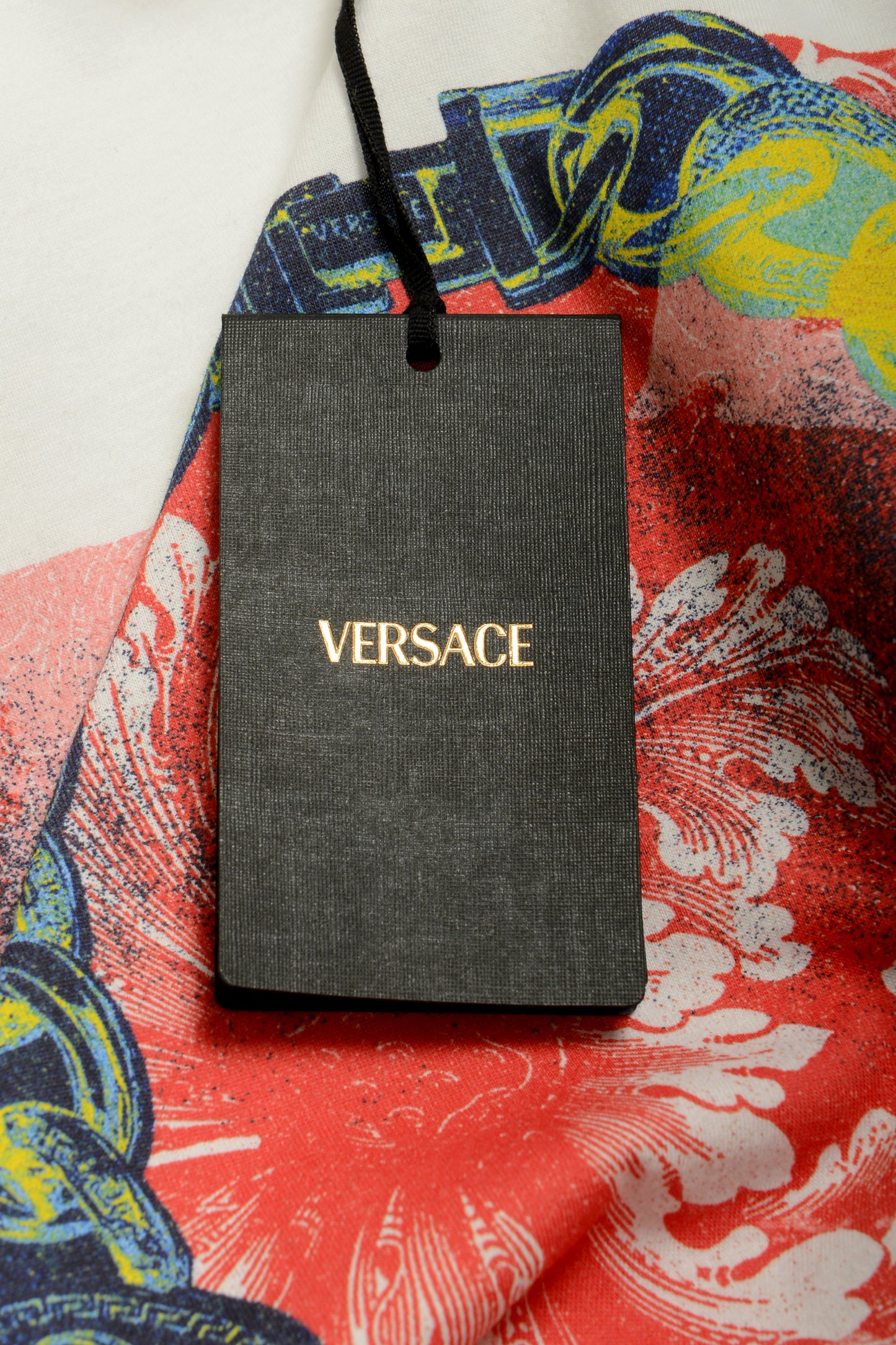 Versace Men's White Graphic Print Short Sleeve T-Shirt US M IT 50