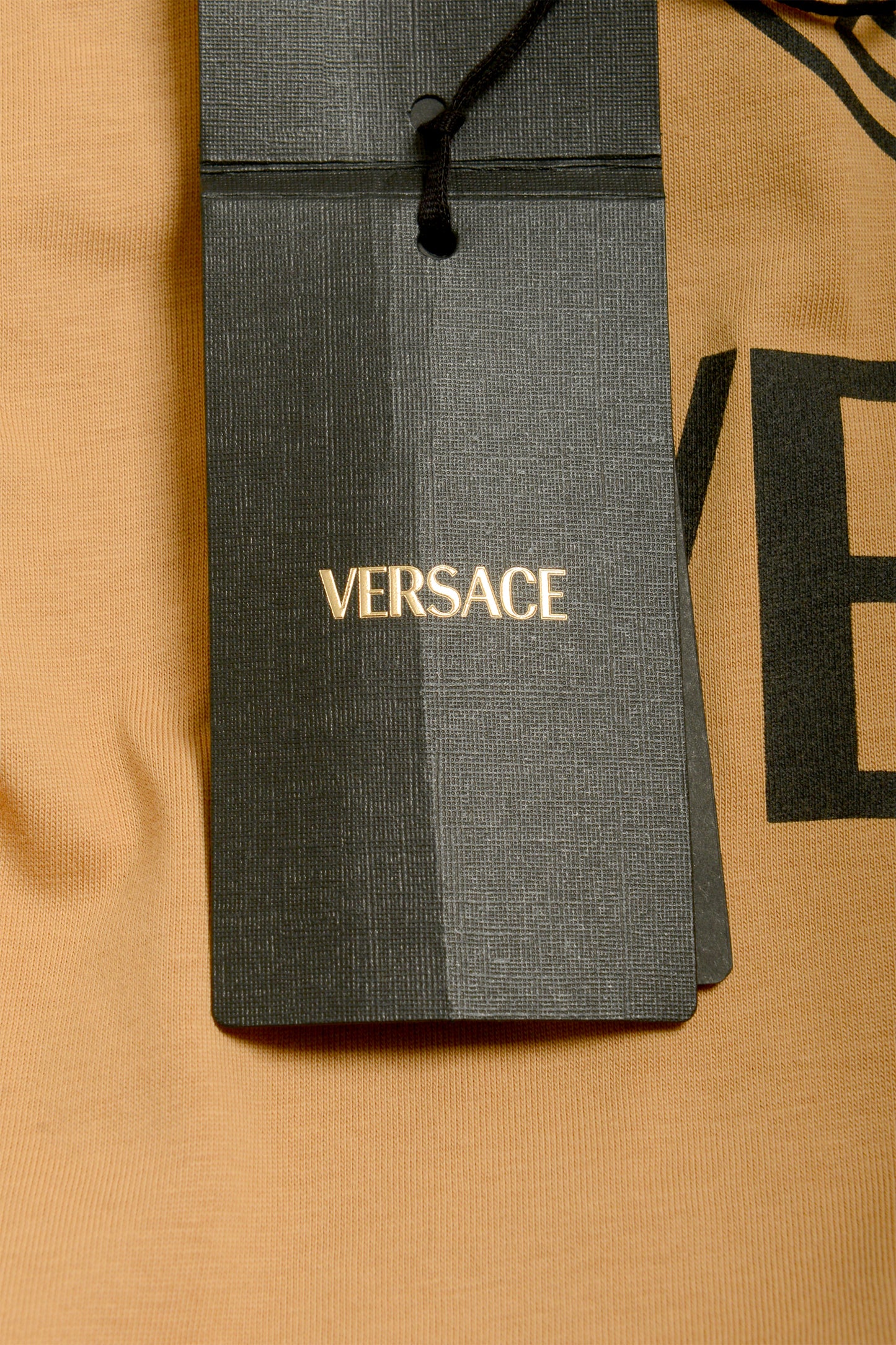 Versace Men's Brown Logo Print Crewneck Short Sleeve T-Shirt US 3XL IT 58