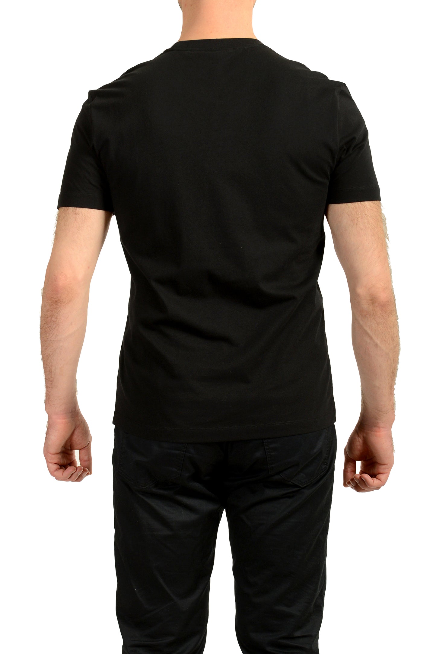 Versace Men's Black Gold Medusa Head Crewneck Short Sleeve T-Shirt US L IT 52