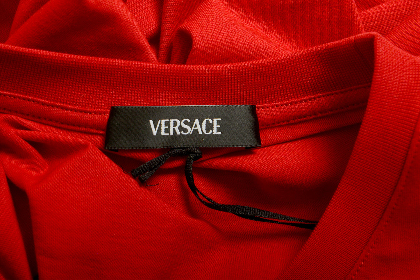 Versace Men's Red Gold Medusa Head Crewneck Short Sleeve T-Shirt US M IT 50