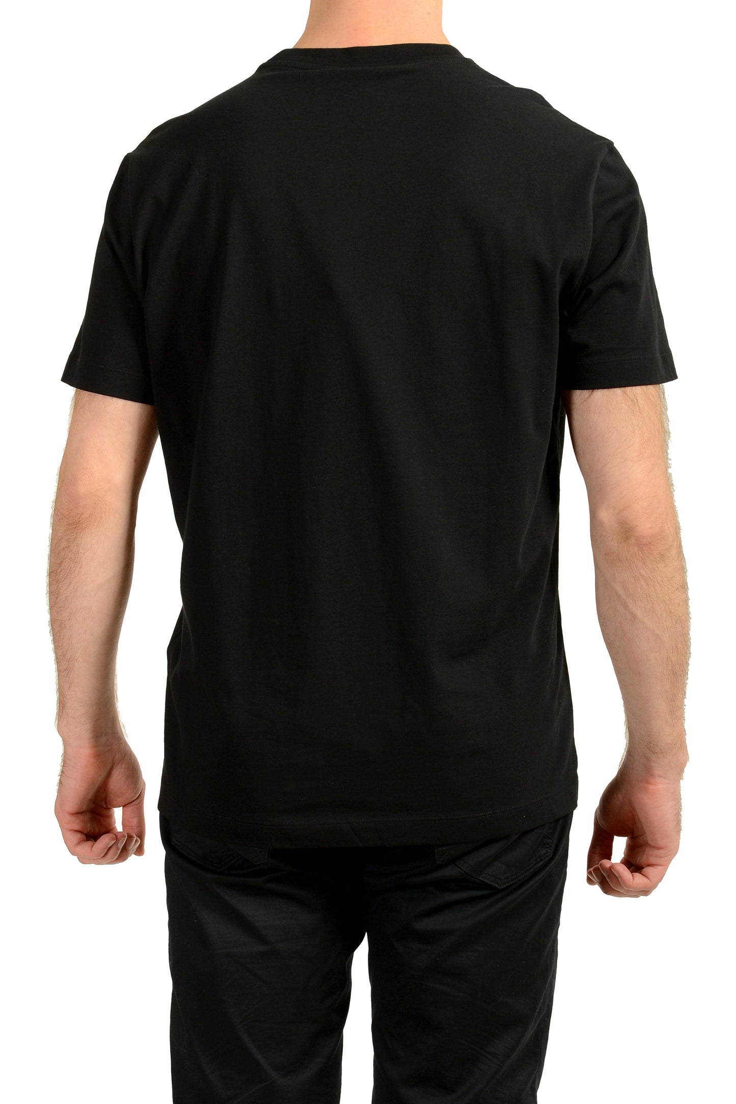 Versace Men's Black Gold Medusa Embroidery Short Sleeve T-Shirt US M IT 50