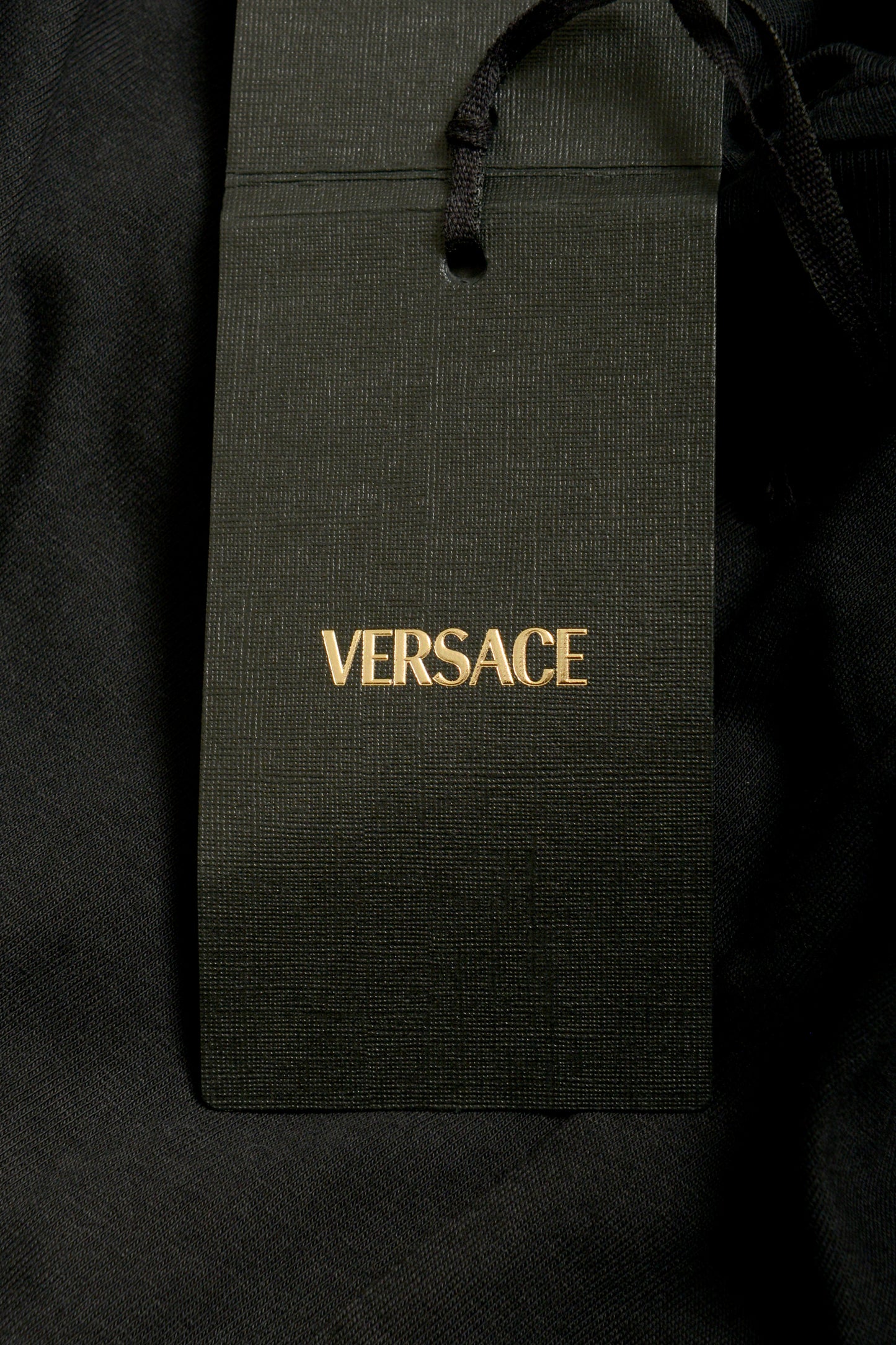 Versace Men's Black Gold Medusa Embroidery Short Sleeve T-Shirt US M IT 50