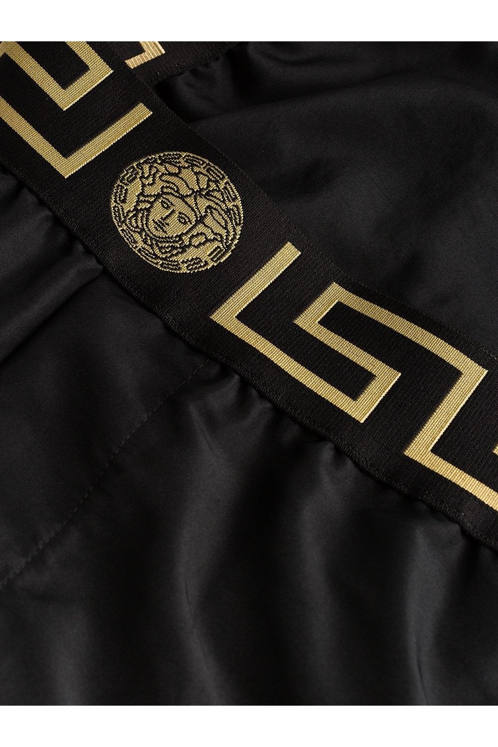 Versace Men's Gold Greeca Stripe Swimwear Swim Shorts Versace sz 7 US XL IT 54