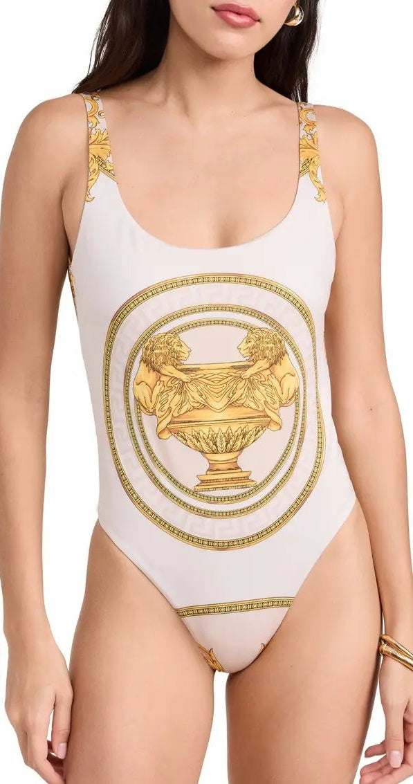 Versace Women's Barocco Print One Piece Swimsuit Versace sz 2 US S IT 40