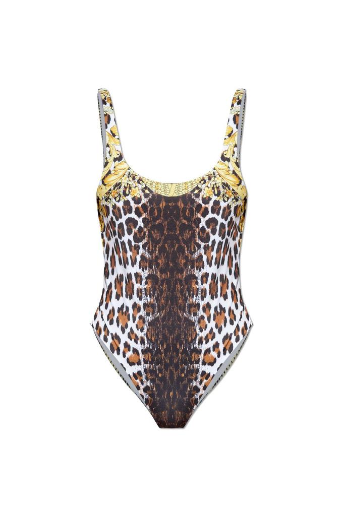 Versace Women's Animal Barocco Print One Piece Swimsuit Versace sz 2 US S IT 40