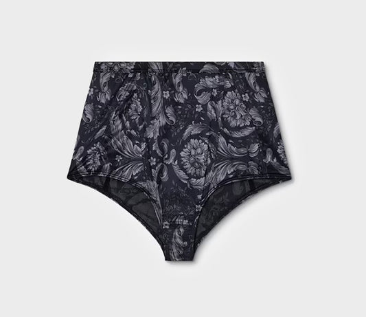 Versace Women's "High Waist Barocco" Stretch Panties Versace sz 5 US XL IT 46