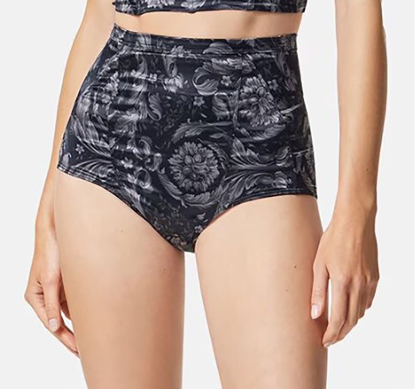 Versace Women's "High Waist Barocco" Stretch Panties Versace sz 5 US XL IT 46