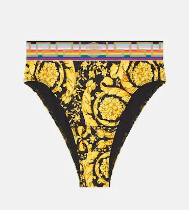 Versace Women's "Barocco" High Waist Swim Slip Bikini Versace Sz 2 US S IT 40