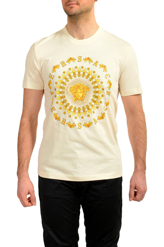 Versace Men's Medusa Head Embellishment Crewneck Short Sleeve T-Shirt US M IT 50