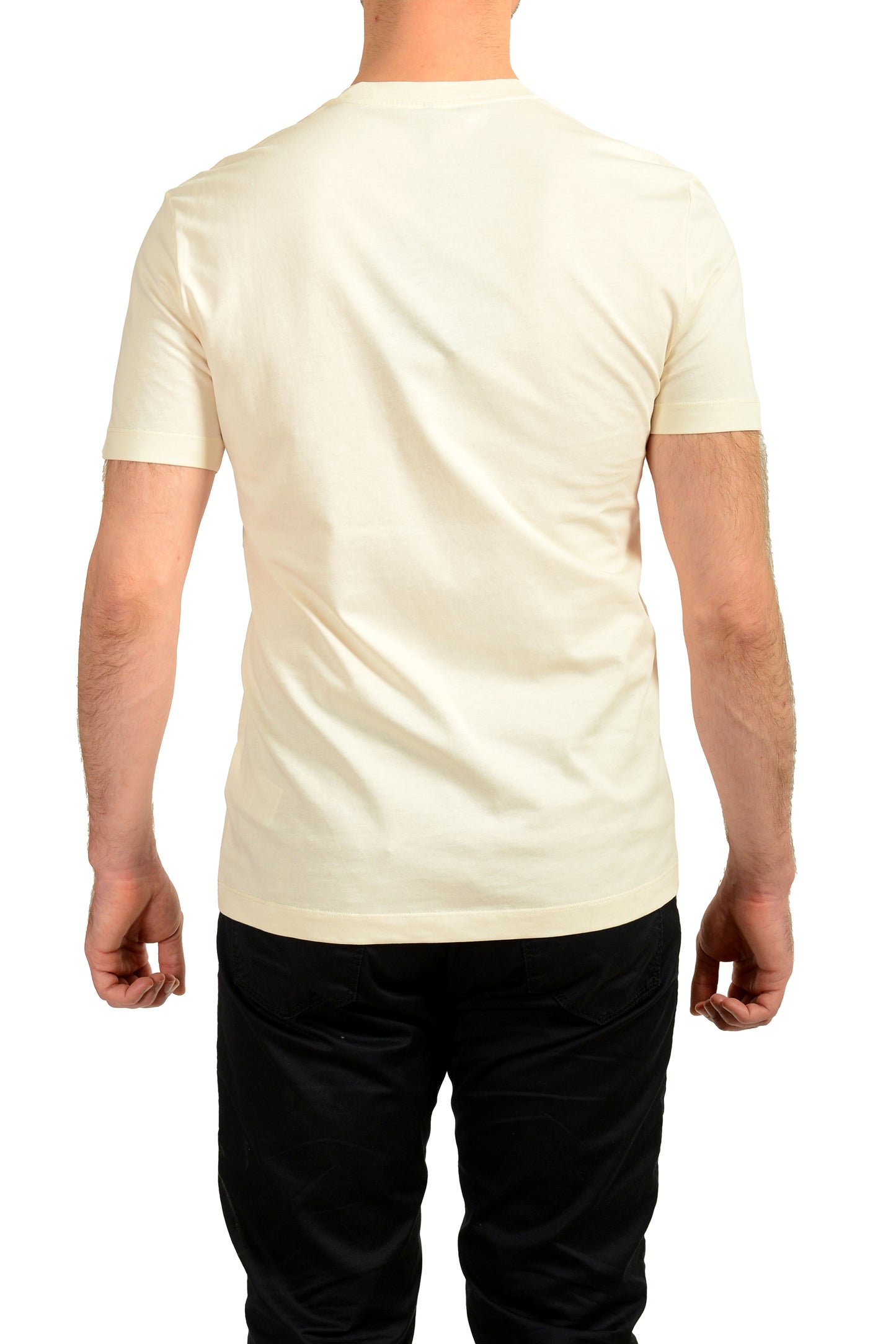 Versace Men's Medusa Head Embellishment Crewneck Short Sleeve T-Shirt US M IT 50