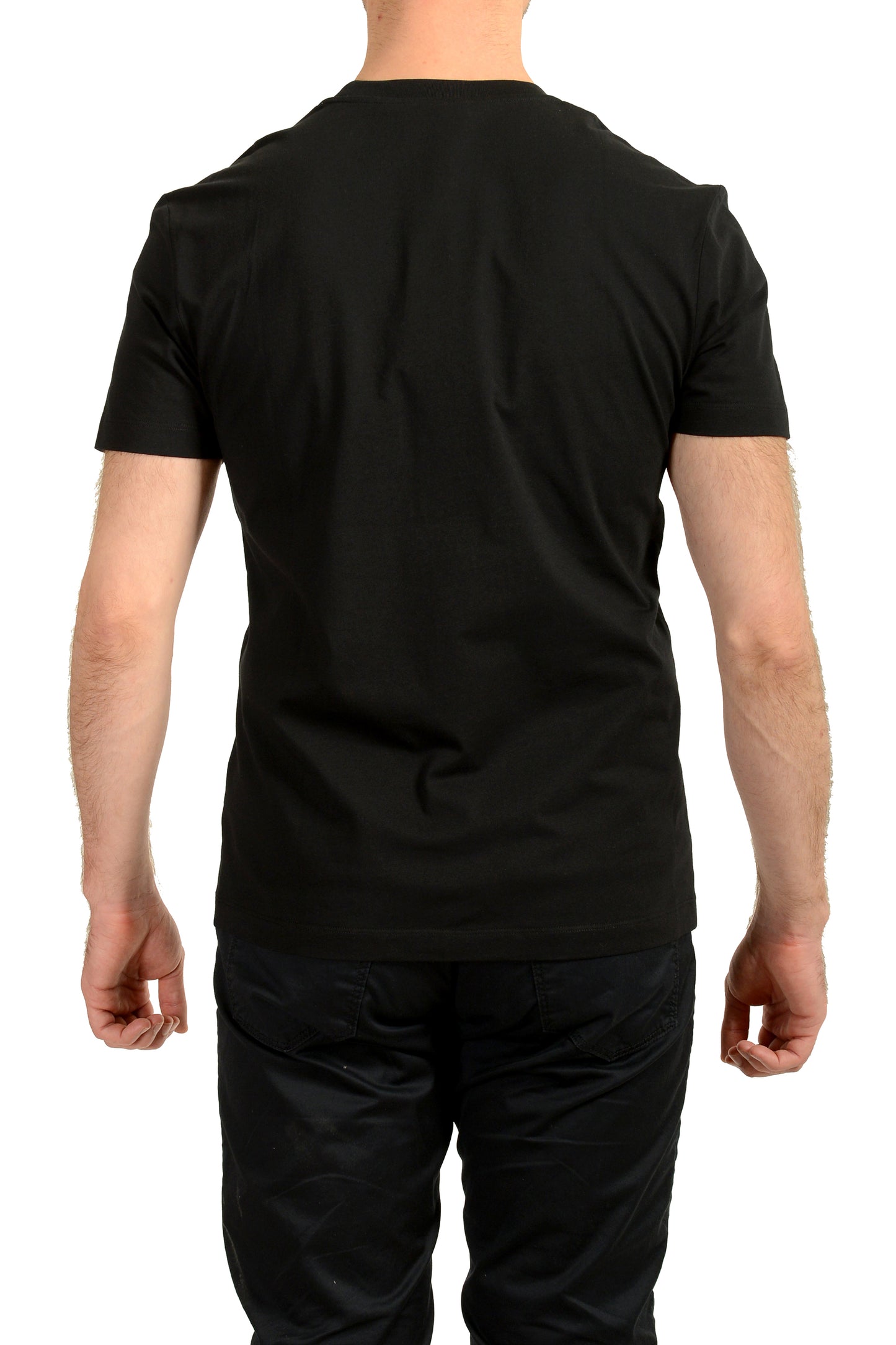 Versace Men's Gold Logo Medusa Embellishment Crewneck T-Shirt US L IT 52