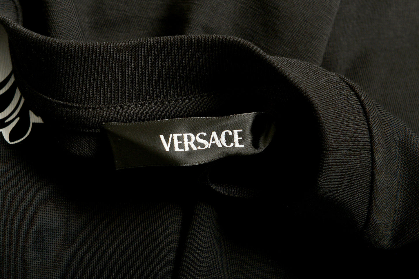 Versace Men's Black Logo Print Crewneck Short Sleeve T-Shirt US M IT 50