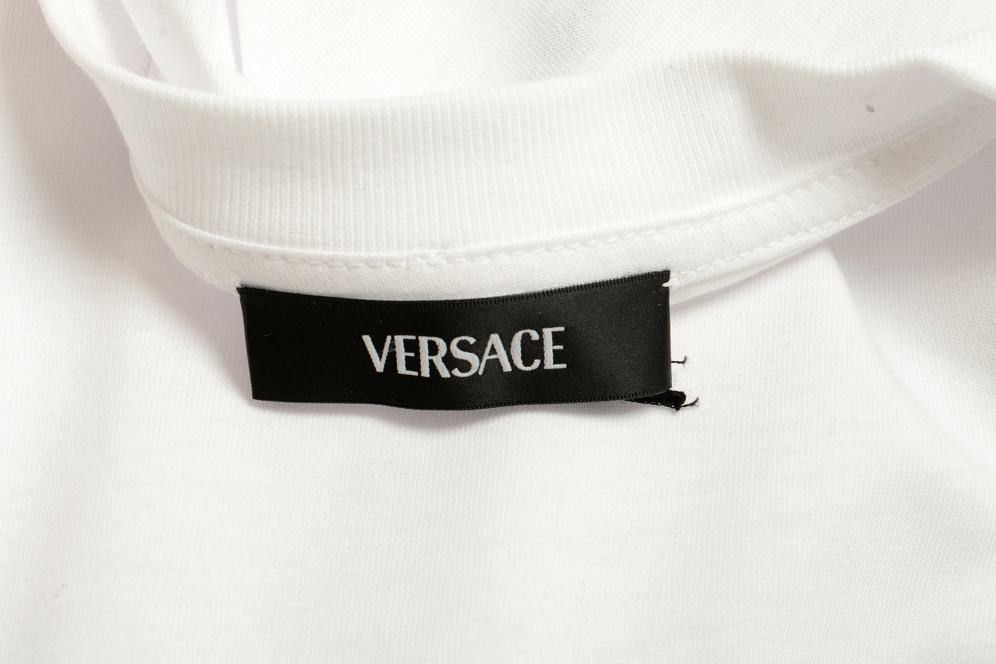Versace Men's White Black Medusa Embroidery Short Sleeve T-Shirt US L IT 52