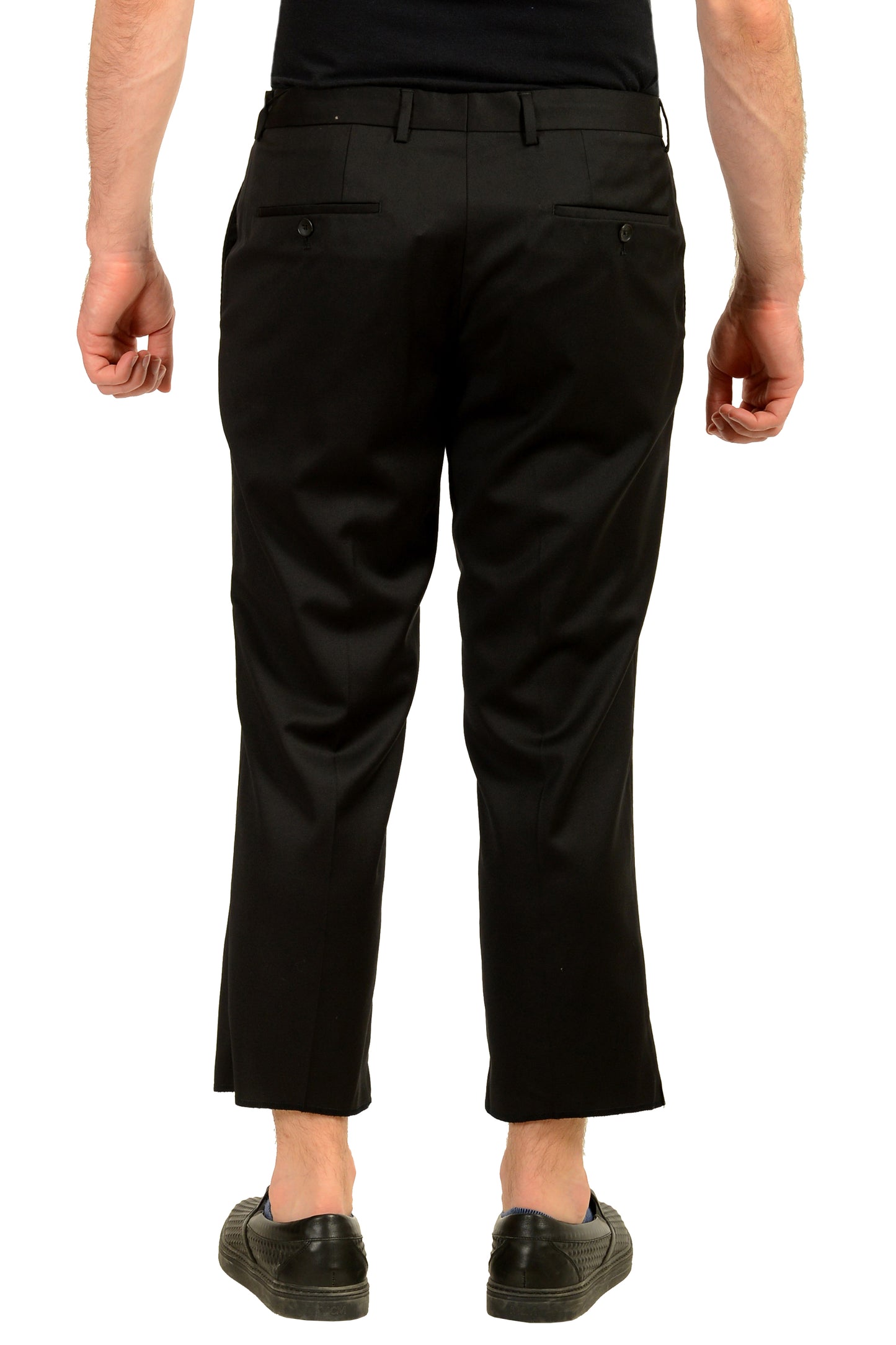 Hugo Boss Men's "Genesis4" Slim Fit Black 100% Wool Dress Pants US 34R IT 50R