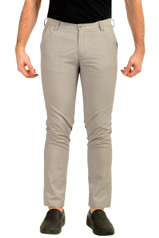 Hugo Boss Men's "Rice1-W" Gray Flat Front Casual Pants US 30R IT 46R