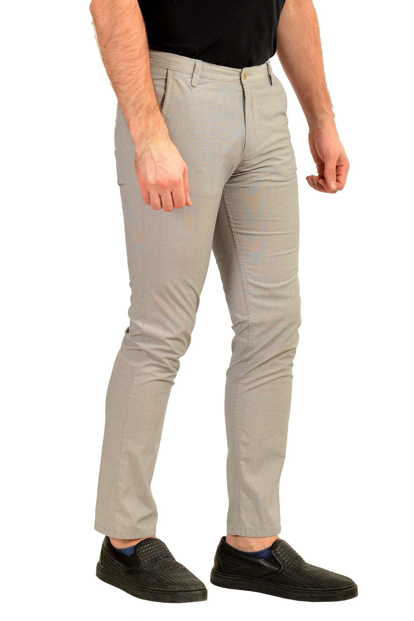 Hugo Boss Men's "Rice1-W" Gray Flat Front Casual Pants US 30R IT 46R