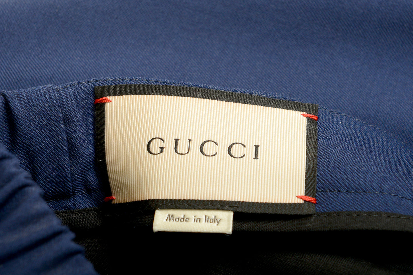 Gucci Men's Deep Blue Wool Mohair Flat Front Casual Pants US 40 IT 56