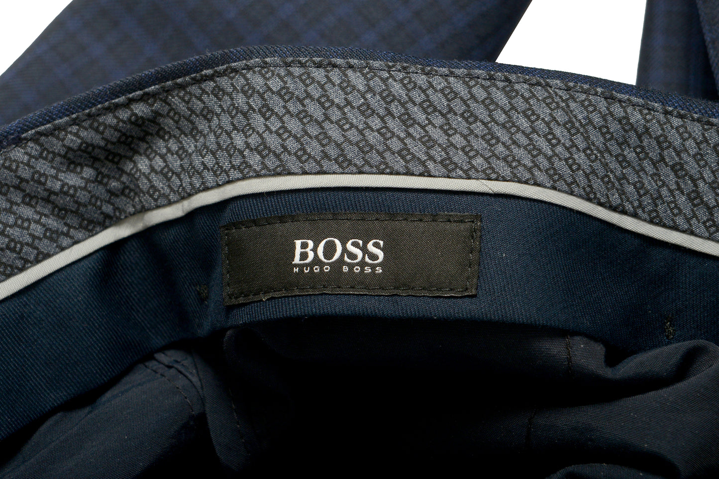 Hugo Boss Men's "Wilhelm4" Blue Plaid 100% Wool Dress Pants US 36R IT 52R