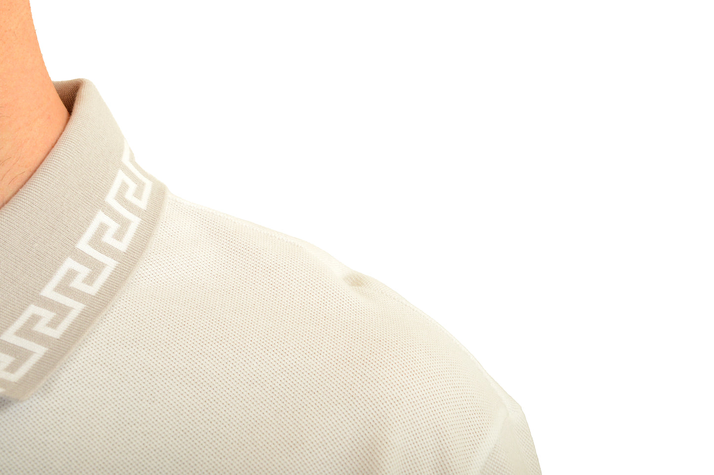 Versace Men's White Short Sleeve Logo Embroidery Polo Shirt US 4XL IT 60