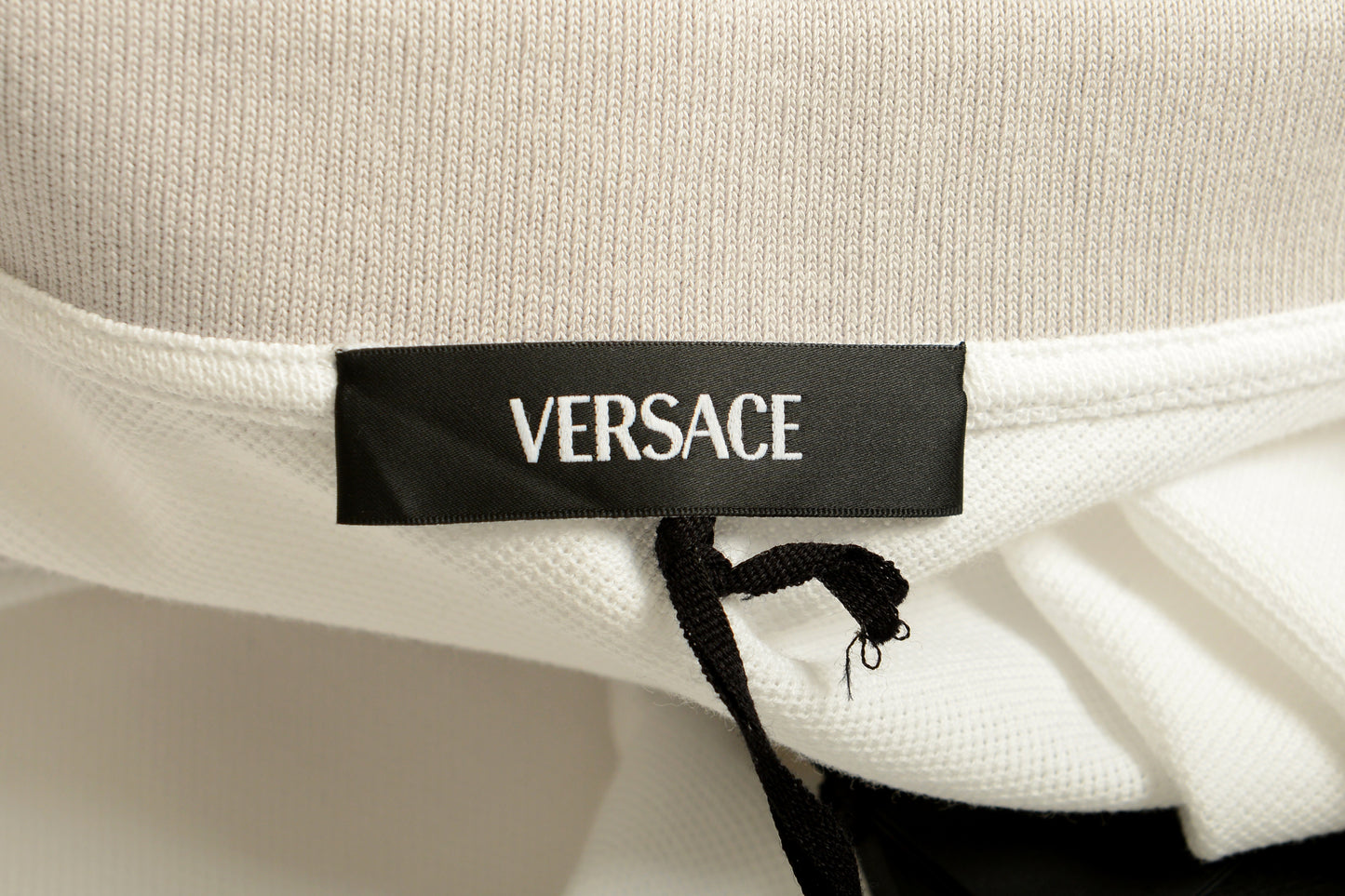Versace Men's White Short Sleeve Logo Embroidery Polo Shirt US 4XL IT 60