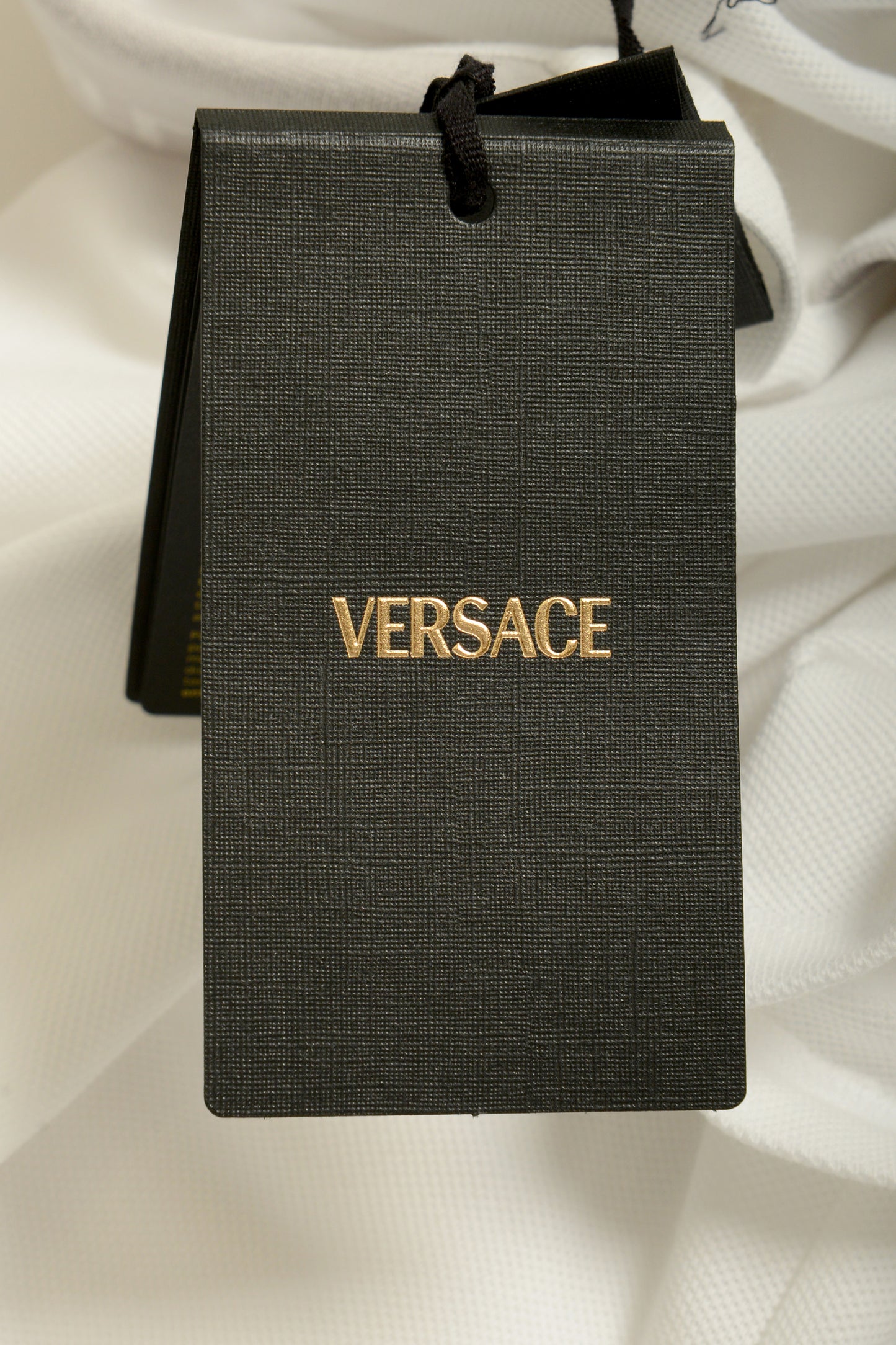 Versace Men's White Short Sleeve Logo Embroidery Polo Shirt US 4XL IT 60