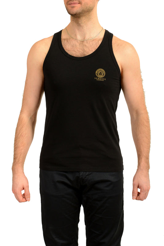 Versace Men's Black Crewneck Sleeveless T-Shirt Tank Versace Sz 4 US S IT 48