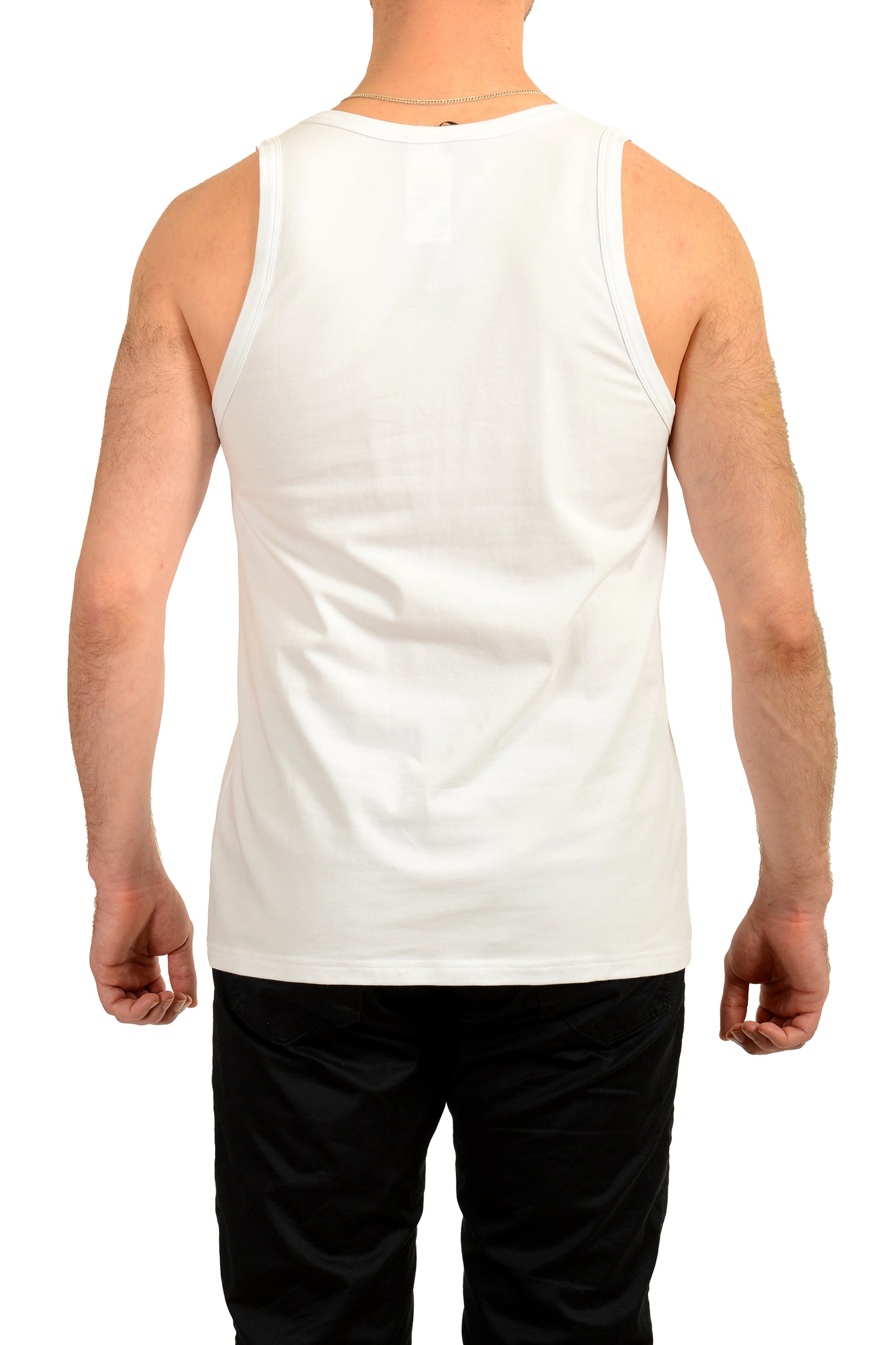 Versace Men's White Crewneck Sleeveless T-Shirt Tank Versace Sz 4 US S IT 48