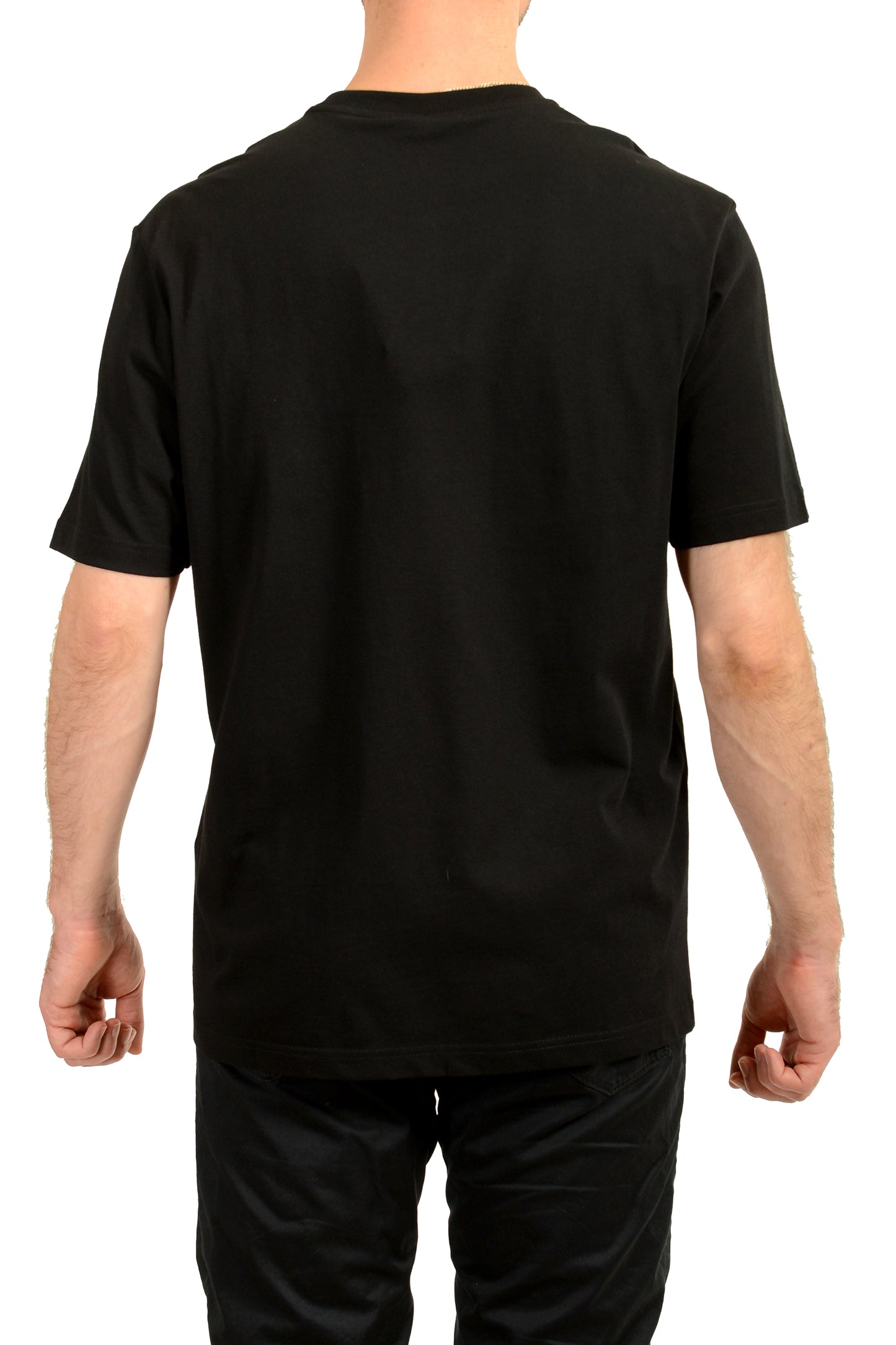 Versace Men's Black Greeca Print Crewneck Short Sleeve T-Shirt US L IT 52