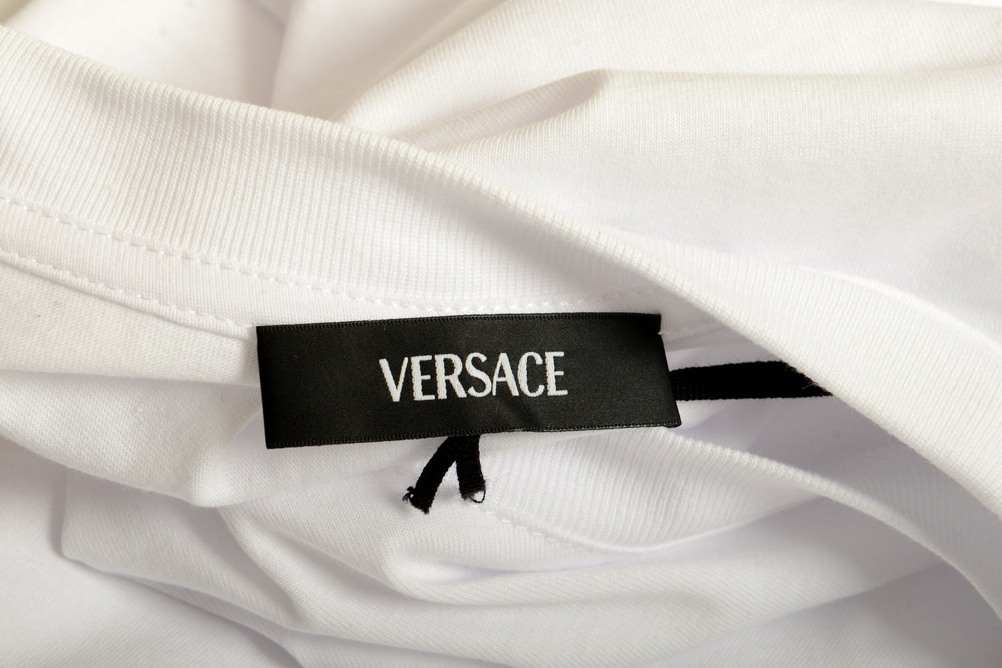 Versace Men's White Greeca Print Crewneck Short Sleeve T-Shirt US M IT 50