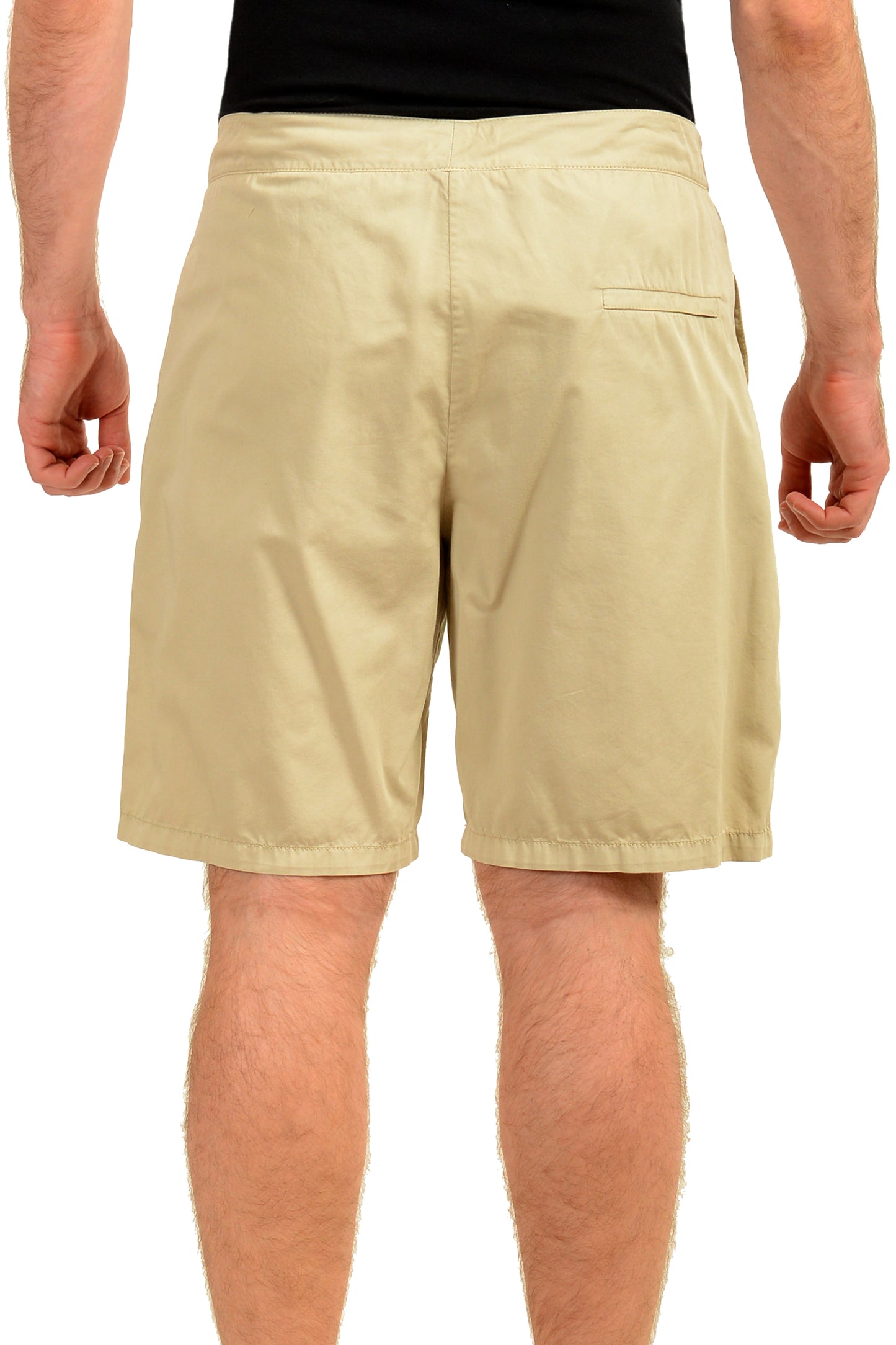 Malo Men's Light Beige Flat Front Bermuda Shorts US 34 IT 50