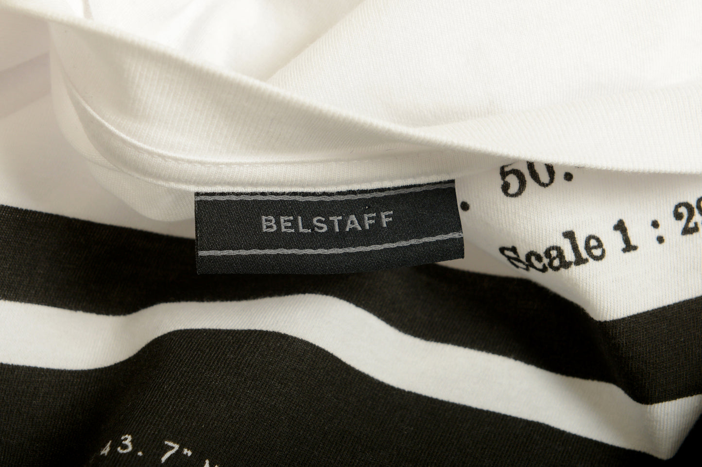 Belstaff Men's White Graphic Print Crewneck Short Sleeve T-Shirt US 2Xl IT 56