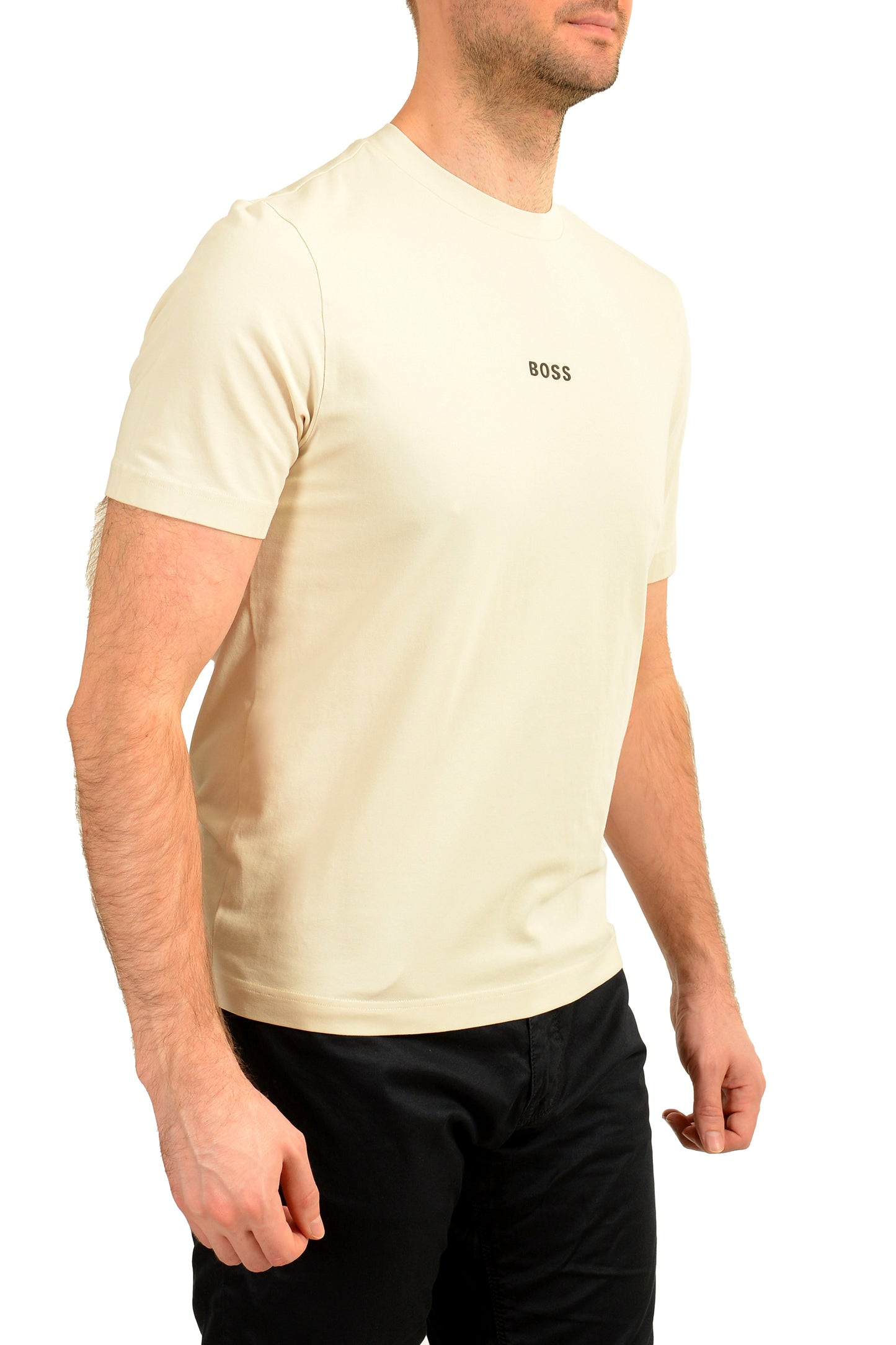 Hugo Boss Men's "TChup 1" Beige Crewneck Short Sleeve T-Shirt US S IT 48