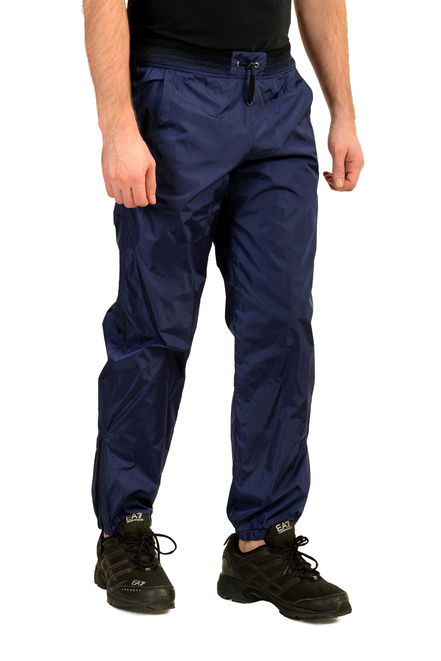 Malo Men's Navy Blue Windbreaker Membrane Athletic Pants US 32 IT 48