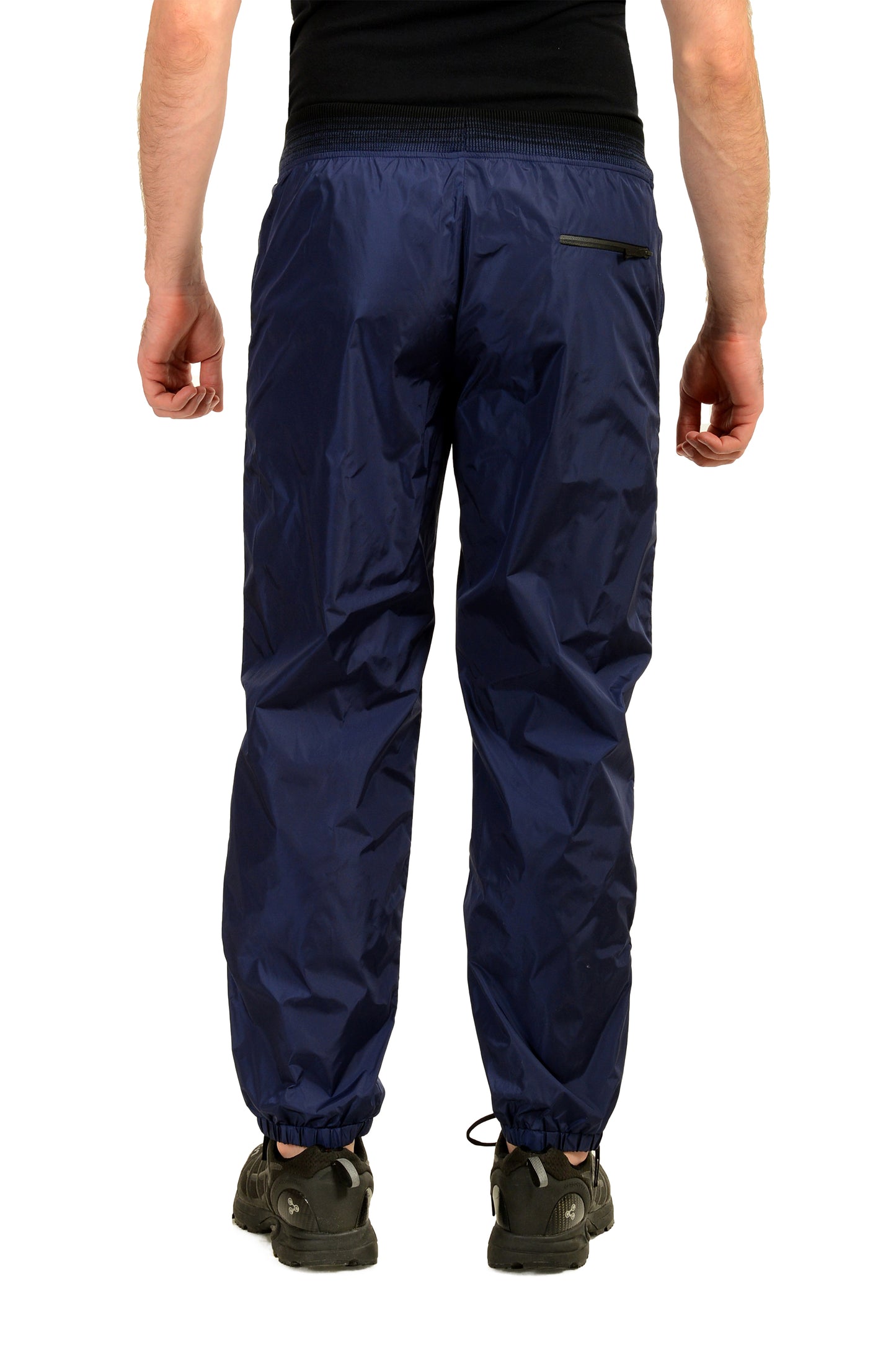 Malo Men's Navy Blue Windbreaker Membrane Athletic Pants US 32 IT 48
