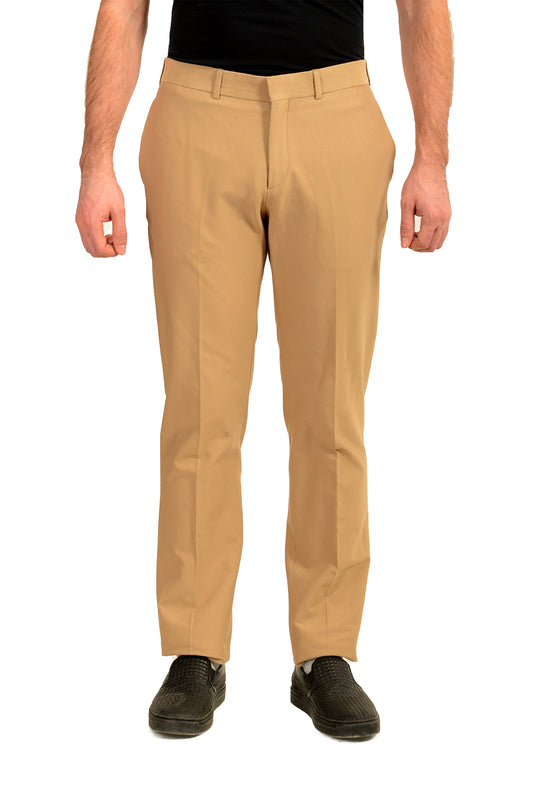 Malo Men's Beige Flat Front Dress Pants US 32 IT 48