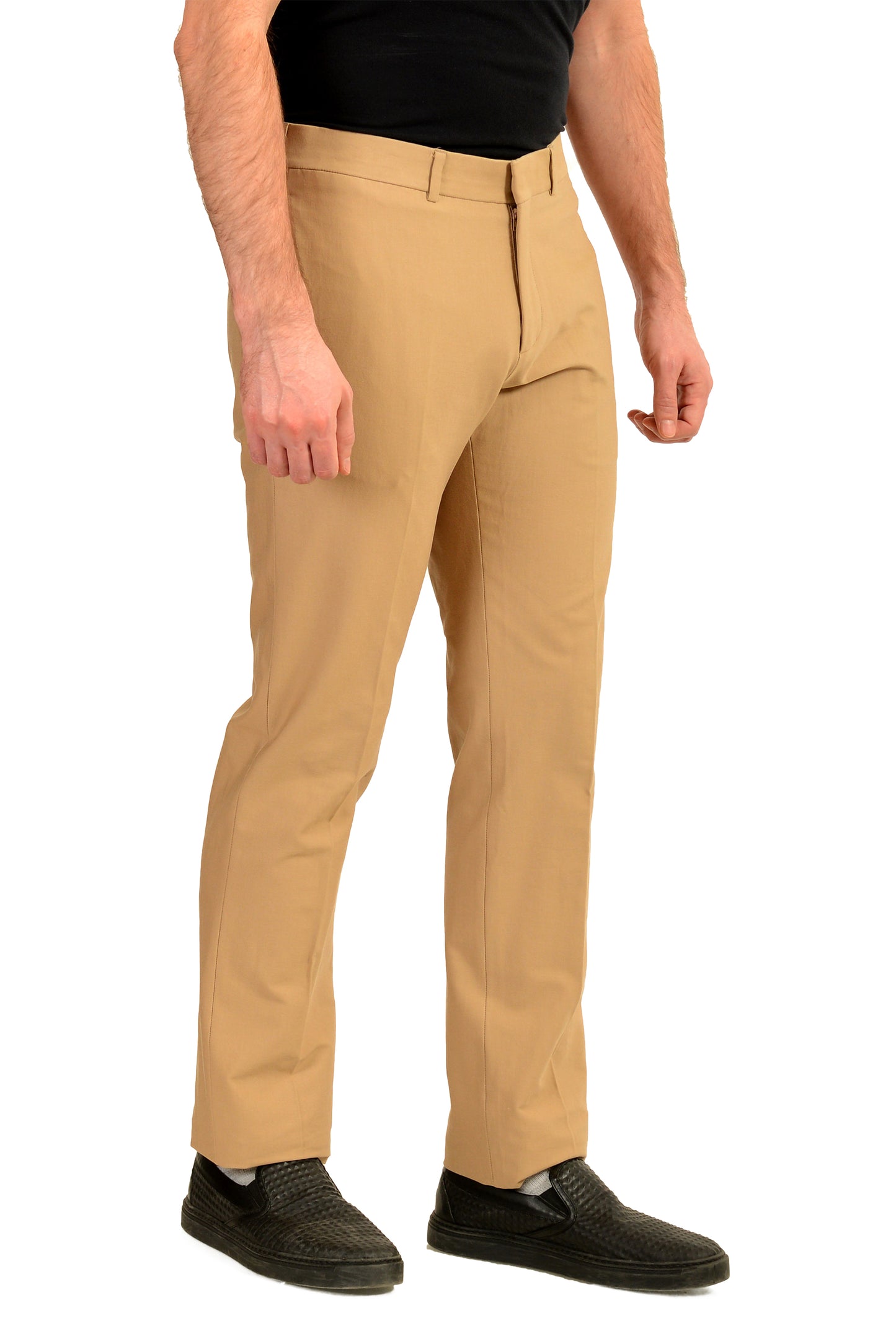 Malo Men's Beige Flat Front Dress Pants US 40 IT 56