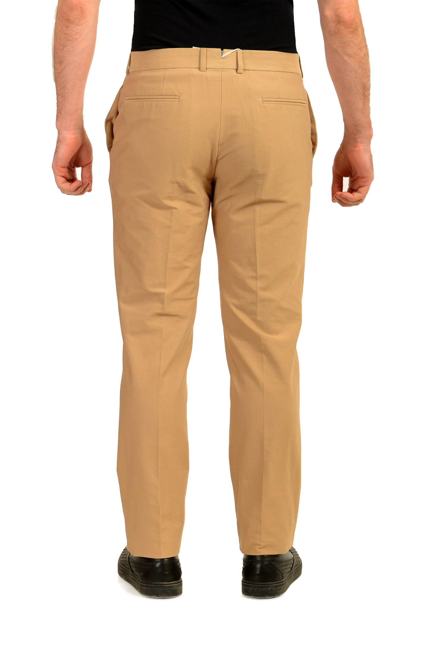 Malo Men's Beige Flat Front Dress Pants US 32 IT 48