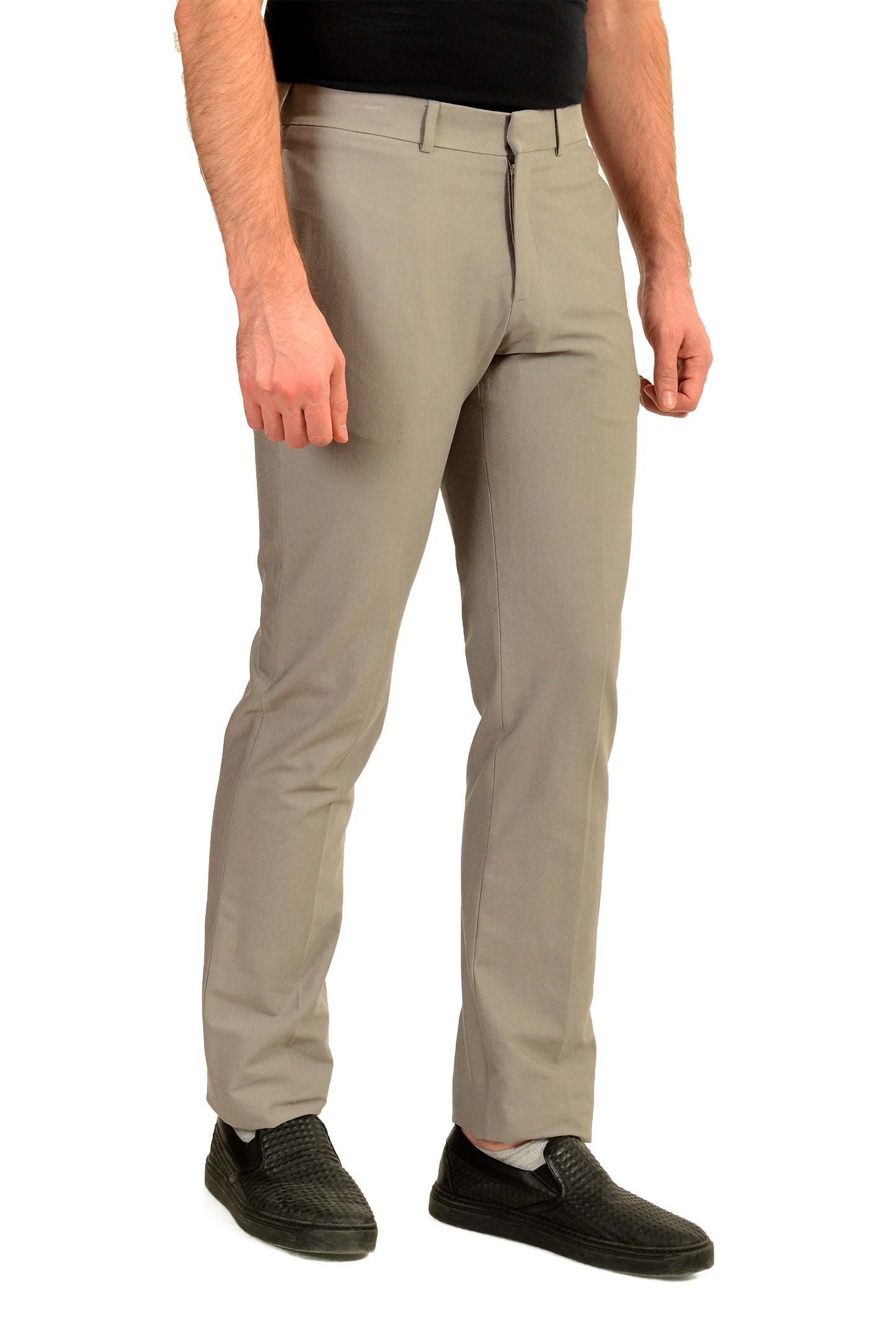 Malo Men's Gray Flat Front Dress Pants US 36 IT 52