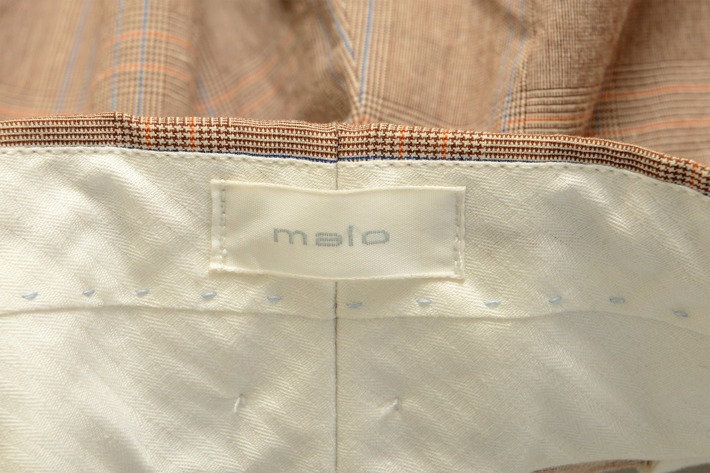 Malo Men's Multi-Color Plaid Flat Front Dress Pants US 34 IT 50